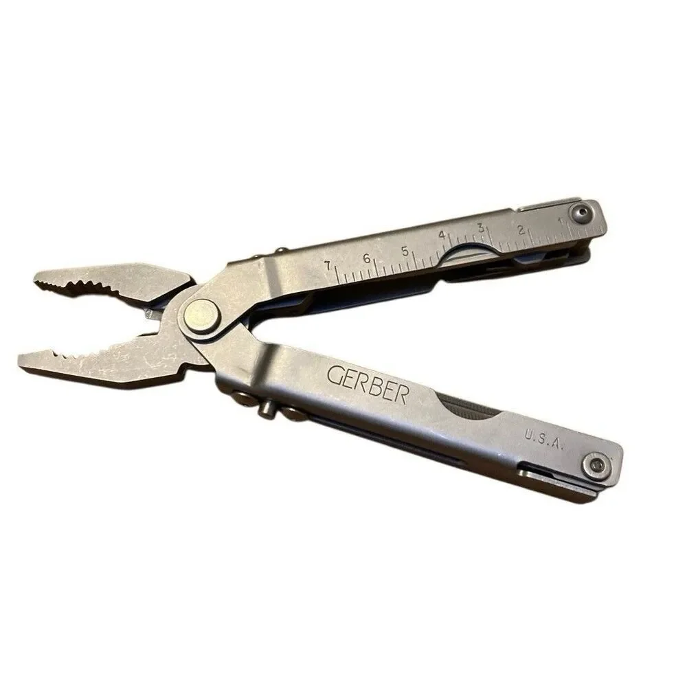 Gerber 55800 Multi-Plier Stainless Finish Bit Driver Bits Cloth‎ Sheath USA Rare